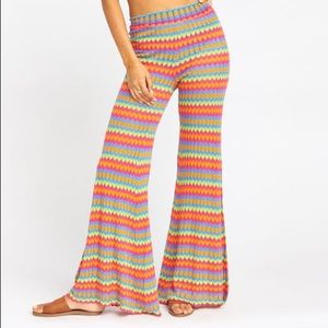 Show me your Mumu Susie Flare Leg Pants in Paradise Island Knit Size XS
